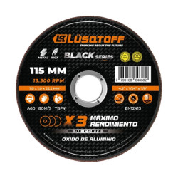 Disco de corte LUSQTOFF 115x1.6x22 mm metal/acero inox DCL11516