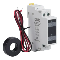Medidor Digital CNC para Riel Din Monofasico Ampere, Voltaje