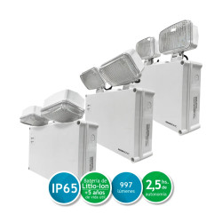 Luz de emergencia GAMASONIC estanca IP65 10W autonomía 2.5hs