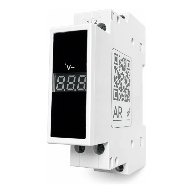 Medidor Digital CNC para Riel Din Monofásico Voltaje