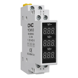 Medidor Digital CNC para Riel Din Trifasico Voltaje
