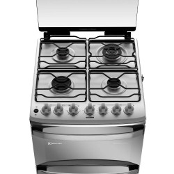 Cocina ELECTROLUX F4EDM multigas doble horno 56cm 4 hornallas acero inoxidable