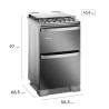 Cocina ELECTROLUX F4EDM multigas doble horno 56cm 4 hornallas acero inoxidable