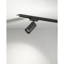 Cabezal riel ILUMROS para 1 luz dicro GU10 pvc negro