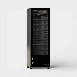 Heladera exhibidora INELRO MT17BLACK forzador electrónico 470 Litros inverter bi volt negro
