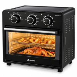 Horno y freidora de aire SUONO HOG0833NEG mecánico 16 litros 1200W negro