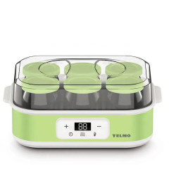 Yogurtera YELMO YG1706 20W 6 frascos de vidrio 180ml color verde
