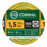 Cable unipolar COBRHIL 1,5mm2 rollo verde/amarillo CLASE 4 IRAM 2183