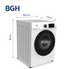 Lavarropas automático BGH BWFE06W24AR carga frontal WiFi 6kg 1000rpm blanco
