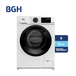 Lavarropas automático BGH BWFE06W24AR carga frontal WiFi 6kg 1000rpm blanco