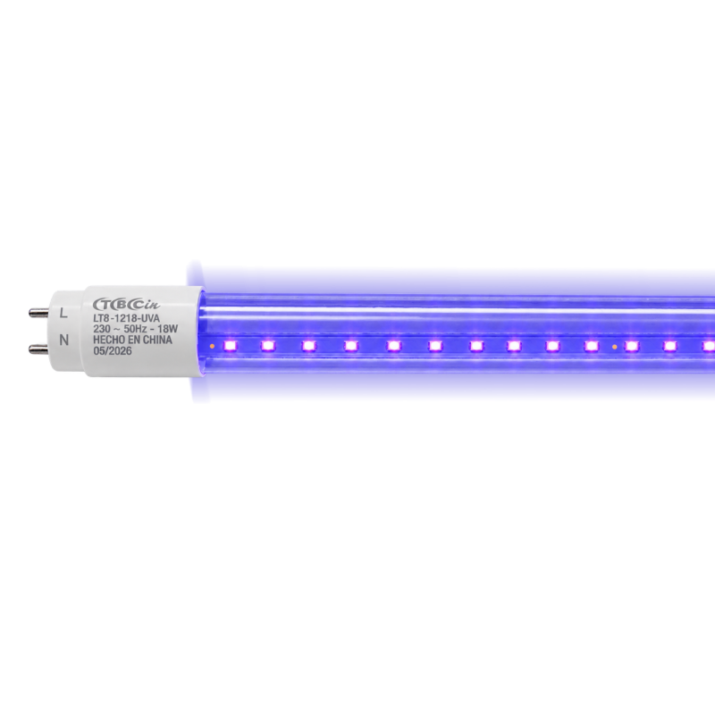 Tubo led TBCin T8 18W G13 luz ultra violeta (UV-A) 120cm