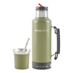 Termo eléctrico KANJIHOME T-mate 1 litro acero inoxidable color verde