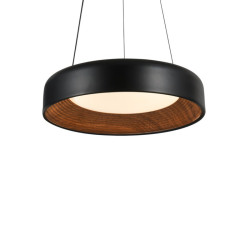 Colgante led MARKAS BELMIRA 72W D40cm 3000/4000/6500K luz variable Negro Int. simil madera