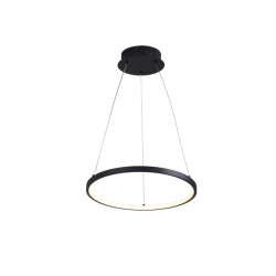 Colgante aro led MARKAS LENKA 24W 3000K luz cálida negro