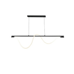 Colgante led MARKAS MILEVA 42W 160cm 3000K luz cálida negro