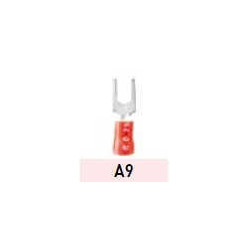 Terminal preaislado horquilla lct a9 0,25 - 1,64 mm2 rojo