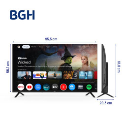 Smart Tv BGH B432FG5G 43'' Led HD Google Tv