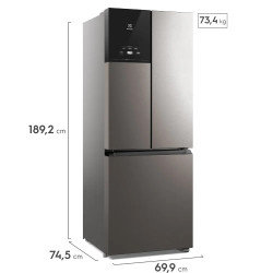 Heladera ELECTROLUX IM7S Side by Side 523 litros No Frost Inverter acero inoxidable