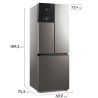 Heladera ELECTROLUX IM7S Side by Side 523 litros No Frost Inverter acero inoxidable