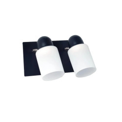 OUTLET Spot FERROLUX PISA para 2 luces E27 tulipa cilindro negro
