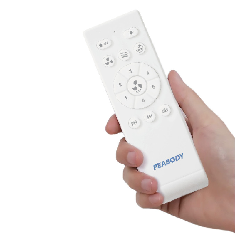 Ventilador de techo PEABODY PE-VTRDC411B luz led retráctil 42'' 65W 240 RPM 4 paletas blanco