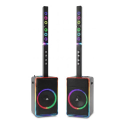 Parlante Luqstoff bluetooth 180000W (PMPO) torre con luces LED Vulcan x2 LQ-AH15
