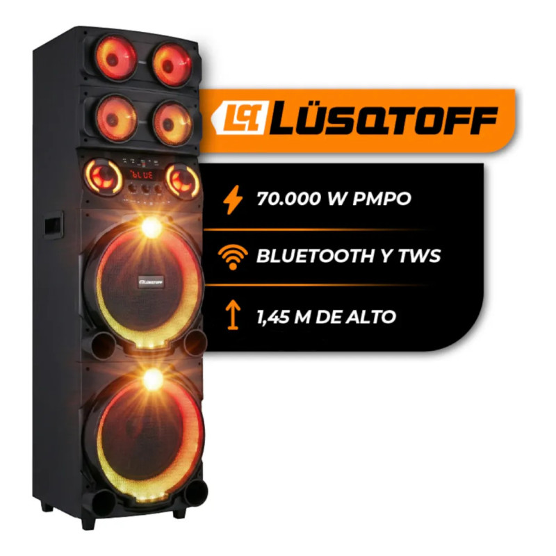 Parlante Luqstoff torre bluetooth 70000w (PMPO) Nightblaze LQ-A212