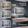 Espejo led TBCin CLARITY rectangular 3000-4500-6000K dimerizable 60x90cm