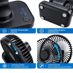 MINI VENTILADOR USB DE ESCRITORIO 4W WST-B1-BB