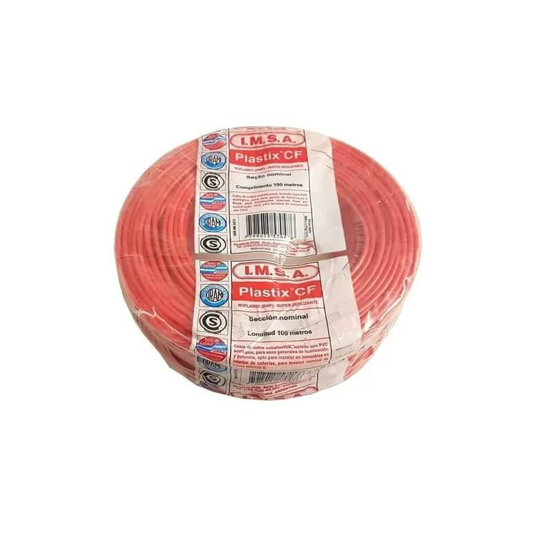 Cable unipolar IMSA 1,0mm2 rollo rojo CLASE 5 IRAM 2183