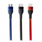 Cable usb SOUL tipo c denim 1 metro colores varios
