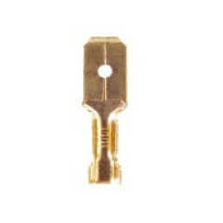 Terminal de bronce lct ancho placa 6.3mm macho (mediana) n790