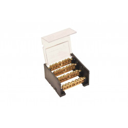 Repartidor elent 4x 125a de 7 bornes standard con tapa protectora