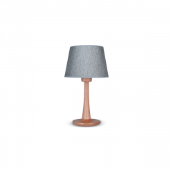 Lámpara CARILUX NORDICA de mesa madera lenga pantalla de lino 37cm
