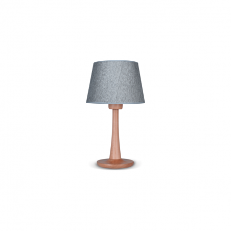 Lámpara CARILUX NORDICA de mesa madera lenga pantalla de lino 37cm