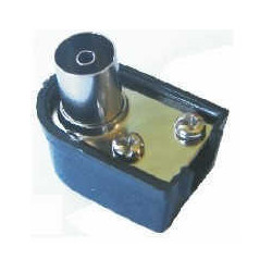 Ficha hembra para tv 75 ohms pin grueso