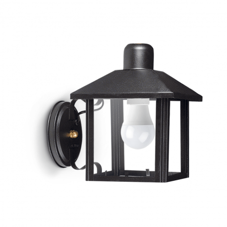 Farol SAN JUSTO RECTO para 1 luz E27 con base cruceta negro