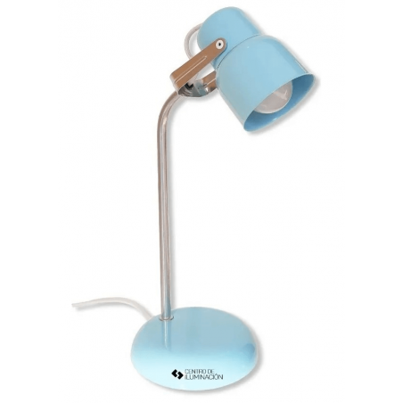 Velador SAN JUSTO CARILO con barral 35cm e27 celeste