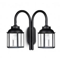 Farol san justo hexagonal doble para pared