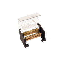Repartidor ELENT standard bipolar 125a 7 bornes con tapa protectora