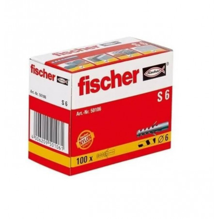 Taco FISCHER S6 de nylon redex 6mm 30mm 3,5 a 5,0