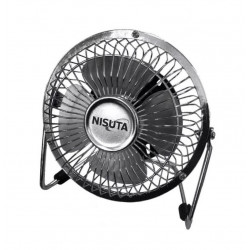 Ventilador NISUTA Metálico 6'' USB Para Escritorio Cromo