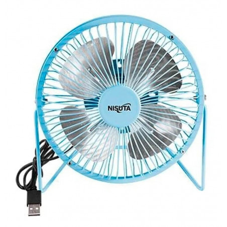 Ventilador NISUTA Metálico 6'' USB Para Escritorio Colores Varios