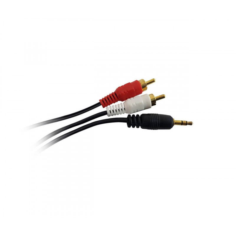 Cable para audio stereo a 2rca nisuta nscau353 3.5 3 metros