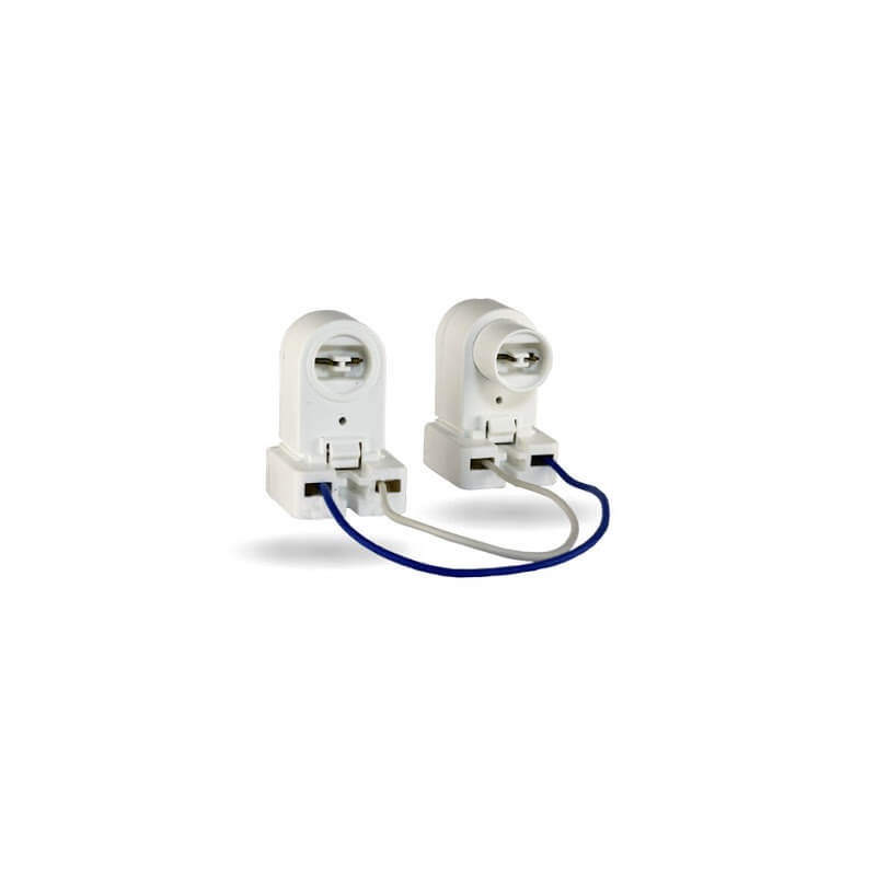 Zócalos cableados RICHI con rotor para tubos led de hasta 40W Zócalos cableados RICHI con rotor para tubos led de hasta 40W
