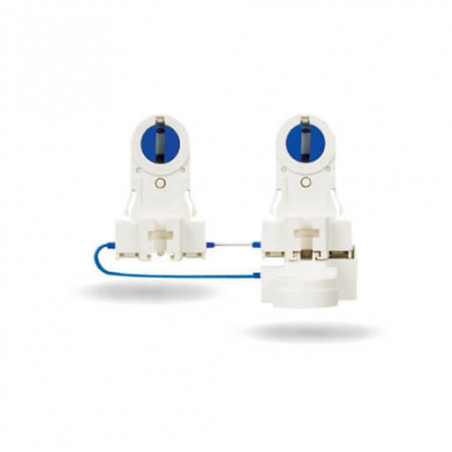 Zócalos cableados RICHI con rotor para tubos led de hasta 40W