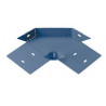 Curva plana BASICA 90° perforada 100mm con clips y flags
