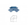 Tapa ciega BASICA para curva horizontal 90° perforada 150mm con clips y flags