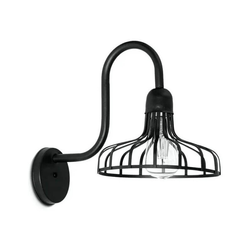 Aplique FERROLUX CORUÑA para 1 luz E27 negro Aplique FERROLUX CORUÑA para 1 luz E27 negro