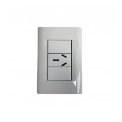 Llave de luz jeluz verona armada con 1 toma corriente de 20a blanco
